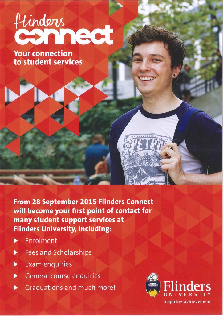 Flinders Connect Promotional flyers Library Information (staff only)