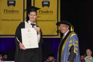 Bruce Meatheringham receiving his degree at graduation