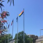 Rainbow flag flies at Flinders