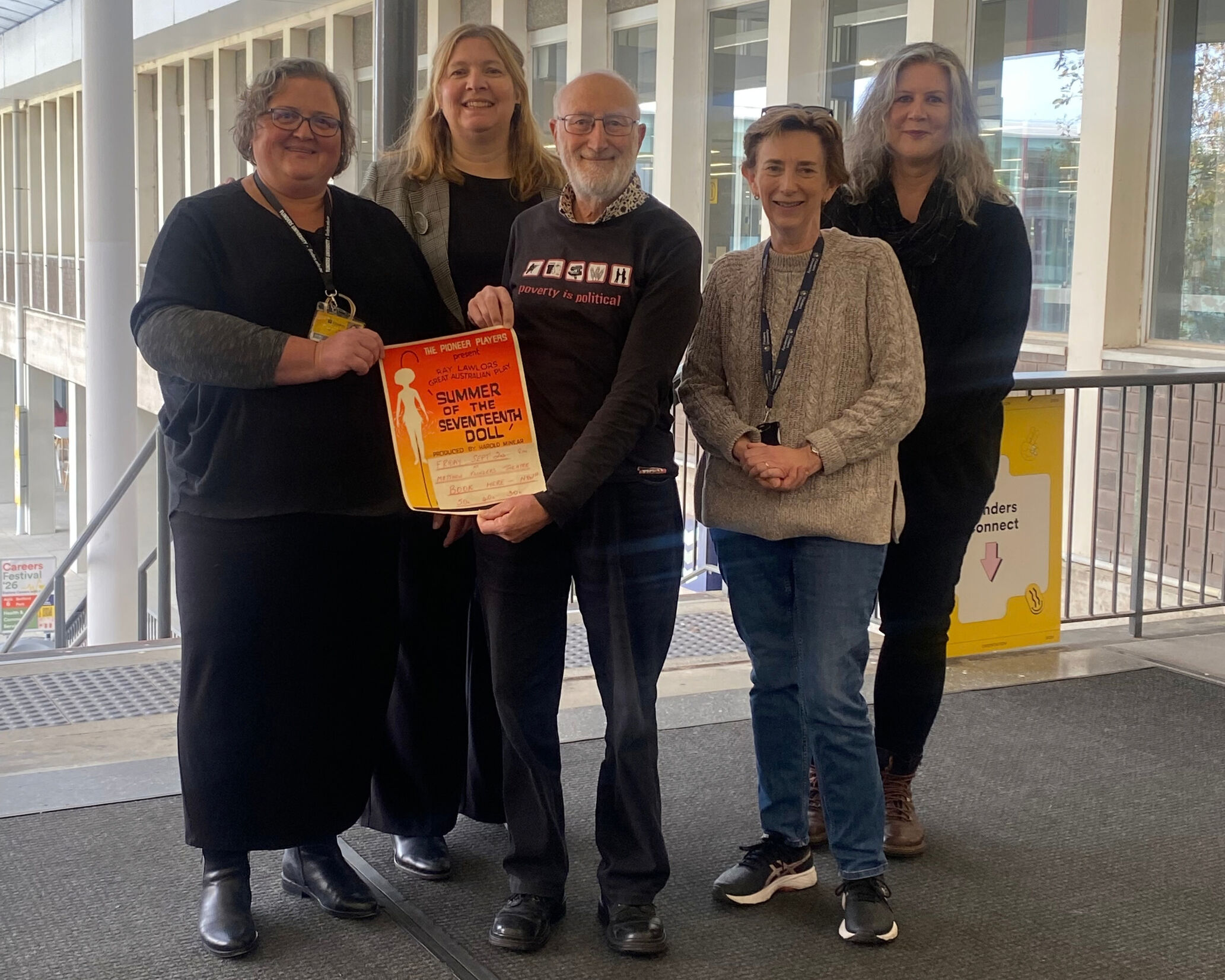 Left to right: Rebecca Esteve, Kim Pryor, Steve Roman, Dr Alison Peck and Veronika Tuza.