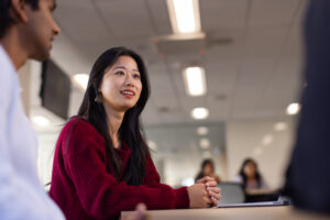 Anne Studying at Flinders City campus with friends