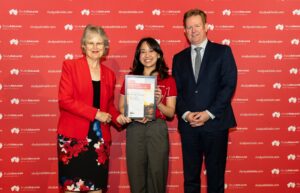 StudyAdelaide student Ambassador, Patricia at the StudyAdelaide student awards.