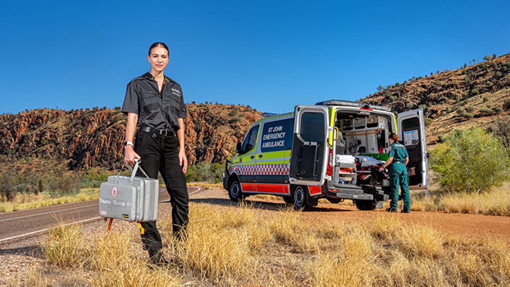 Ingure Wallace on placement with St John Emergency Ambulance