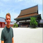 Trip to Kyoto - highly recommended. Sam at the Kyoto Imperial Palace