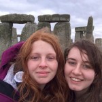 Me and my archaeologist friend on our trip to Stonehenge with out class 