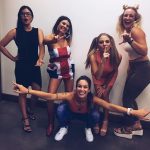 The other exchange girls and me dressed as the Spice Girls for Halloween