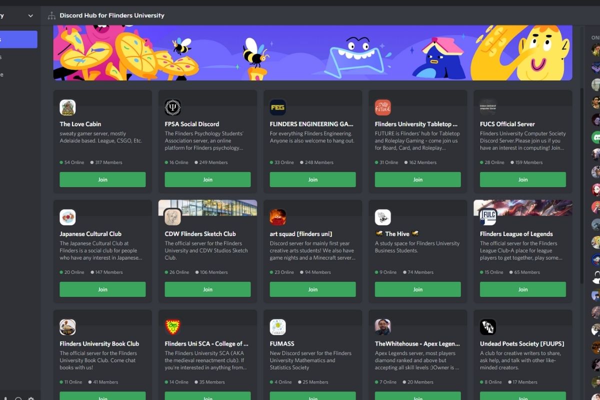 Flinders University Discord Hub for all your social needs